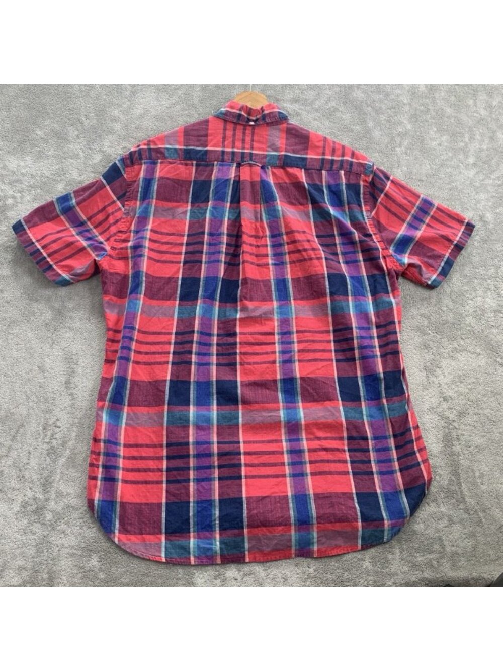 Gitman Bros 40th Anniversary Shirt Men Large Plaid Short Sleeve Button Up Preppy - Picture 8 of 9